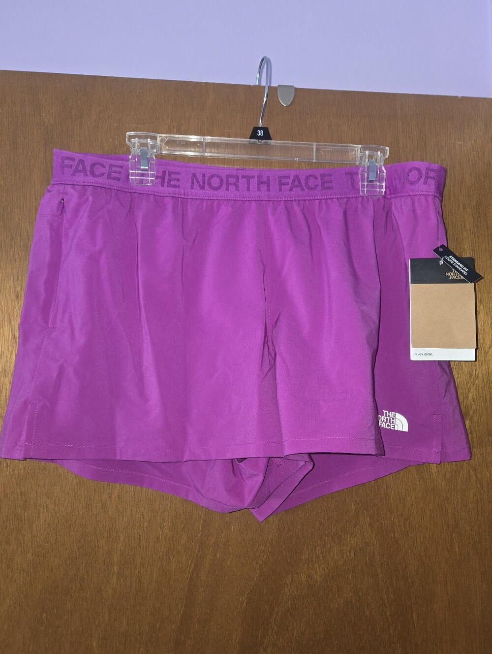 NWT The North Face Women's Wander Purple Cactus Flower Athletic Shorts XL